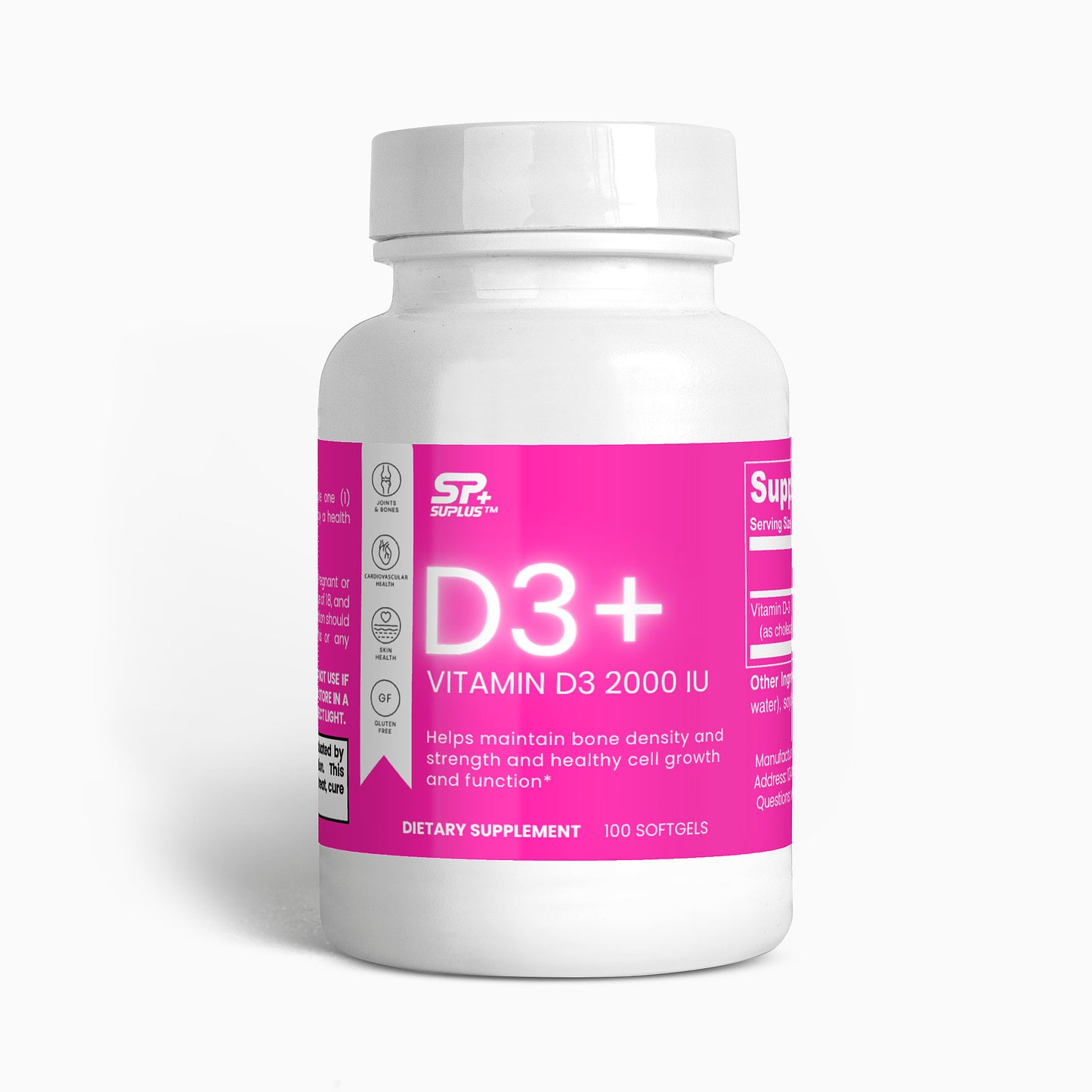 D3+ Vitamin D3 2,000 IU